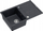 Lavaman kuzhine Alveus MORGAN 111 GraniteQ, 1 legen, me sifon Push To Open, i zi Black Diamond