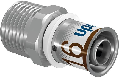 Adapter mashkullor për tub Uponor S-Press Plus, 16 mm, 3/4", bronz