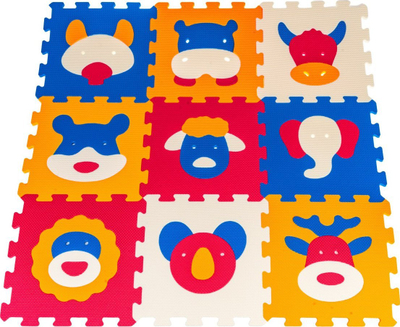 Tapet edukativ Roger Animals Puzzle, 9 elemente, shkumë EVA, shumëngjyrësh