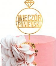 Topper torte GoDan Bachelorette Party, akrilik, 10x18 cm, i artë