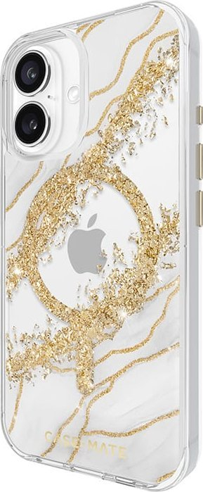 Maskë telefoni Case-Mate Karat për iPhone 16, MagSafe, gri me të artë