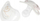 Qetësuese bebe NUK Star, silikon, set 2 copë, 0-6m, të bardha rozë