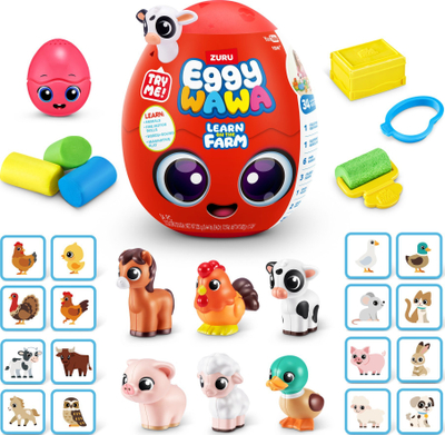 Lodër për banjo Zuru Eggywawa Surprise Bath, me surpriza, e kuqe