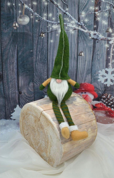 Figurë dekorative kopshti Saska Garden GNOME, 30cm 15cm, e gjelbër