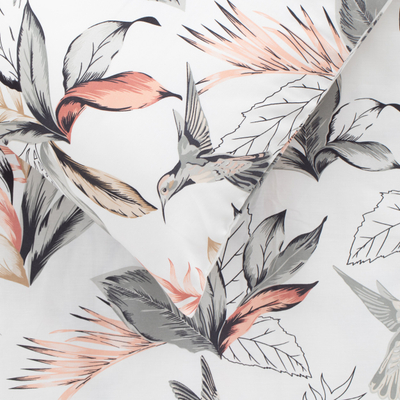 Set çarçafësh Domoletti Foliaje Sateen, 160x200 cm, shumëngjyrësh