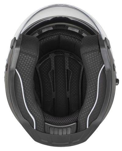 Helmetë moto Cassida Jet Tech 2.0 Solid, polikarbonat, vizor i gjatë, e bardhë e zezë gri