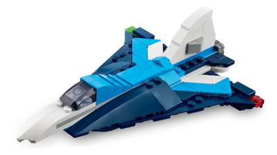 Lodër ndërtuese LEGO Creator 3in1 31160 Racing Plane, aeroplan garues, shumëngjyrëshe