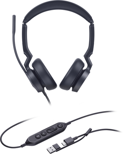 Kufje Yealink UH46 Dual UC, USB C dhe USB A, me kabllo, të zeza