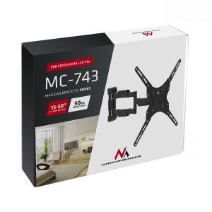 Mbajtëse muri për TV Maclean MC-743, 13\"-50\", 30 kg, e zezë