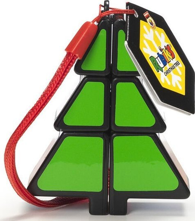 Lodër puzzle Rubik's Christmas Tree, në formë bredhi, me rrip varje, me ngjyra të ndryshme