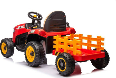 Traktor elektrik për lojë BBH-030, 88x51x35cm, me rimorkio, i kuq