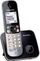 Telefon fiks pa tel Panasonic KX-TG6811, DECT, me identifikim të atij që të merr në telefon, i zi