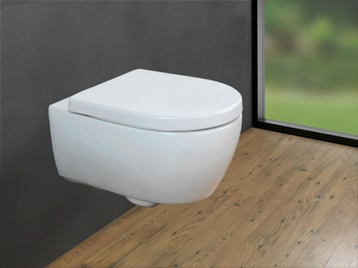 Ulëse tualeti Wenko Geberit Icon, Soft Close, plastike, e bardhë