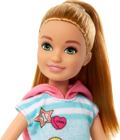 Kukull Barbie Mattel Stacie to the Rescue, me qen lodër, shumëngjyrëshe