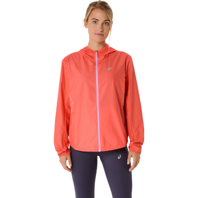 Јакна за трчање ASICS Core Women, отпорна на вода, со капуљача, розова