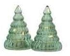 Figurë dekorative Sirius Lucy, pemë qelqi LED, 9cm, jeshile, set 2 copë