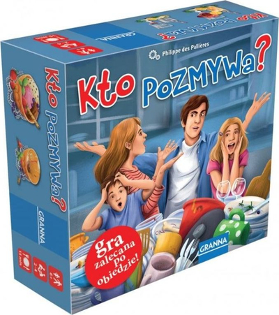 Lojë tavoline Granna Who Will Do the Dishes, për gjithë familjen, me pllaka, shumëngjyrëshe
