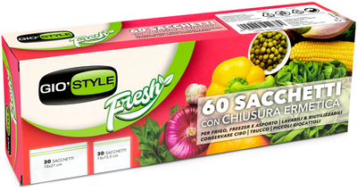 Qese mbyllëse Fresh, 30+30 copë, hermetike, transparente