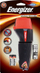 Dritë dore Energizer Impact Rubber LED, që s’e kap uji kollaj, 60 lumens, e zezë me të kuqe