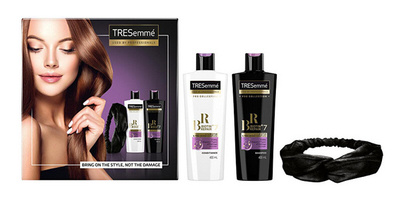 Set për trup TRESemme Biotin Repair, shampo për flokë 400 ml + balsam për flokë 400 ml + shirit koke