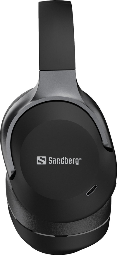 Kufje pa tela Sandberg Wireless Travel Headset, ANC, ENC, të zeza