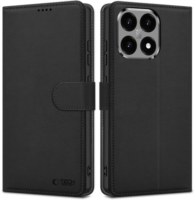 Këllëf-portofol Tech-Protect për Xiaomi 15T, me stand, i zi