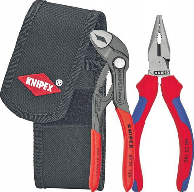 Set pincash Knipex 20 72, 2 copë, mini cobra dhe pincë gjilpërë, me dura dyngjyrëshe
