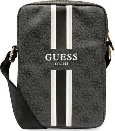 Çantë tableti Guess 4G Stripes, deri 8", lëkurë ekologjike, e zezë