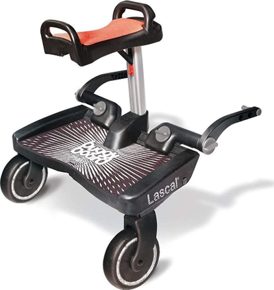 Platformë karroce Lascal BuggyBoard Maxi Plus me ulëse Saddle, universale, e zezë