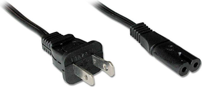 Kabllo rryme Lindy 30424, 2 m, NEMA 1-15P në C7, e zezë