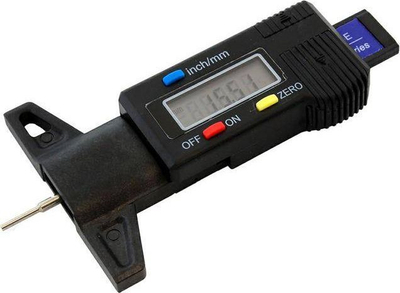 Matës dixhital i thellësisë së shkelëses së gomave CGAuto AG235, deri 25.4mm, i zi