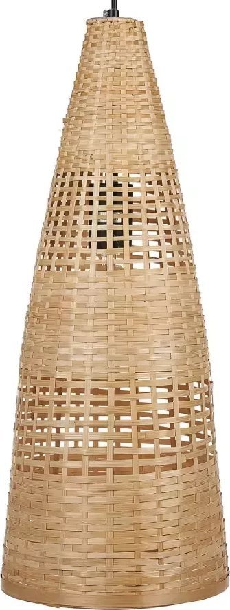 Lampë varëse SUAM Pendant, dru bambu, stil boho, ngjyrë natyrale