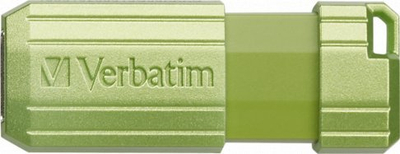 USB Verbatim PinStripe, 128GB, USB 2.0, e gjelbër