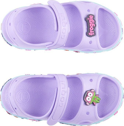 Sandale për kalamaj Coqui Yogi 8861, material CoquiAir, motiv Froggie, lejla