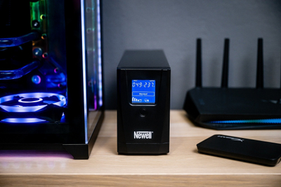 UPS Newell Force LI-600, 600VA 360W, me ekran LCD, ngjyrë e zezë