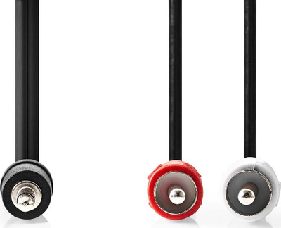 Kabllo audio Nedis CAGL22200BK30, 3.5mm në 2xRCA, 3m, i zi