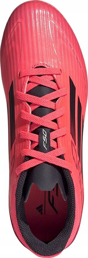 Këpuca futbolli fëmijësh Adidas F50 League FG MG Jr, terren natyral, sintetike, rozë e zezë