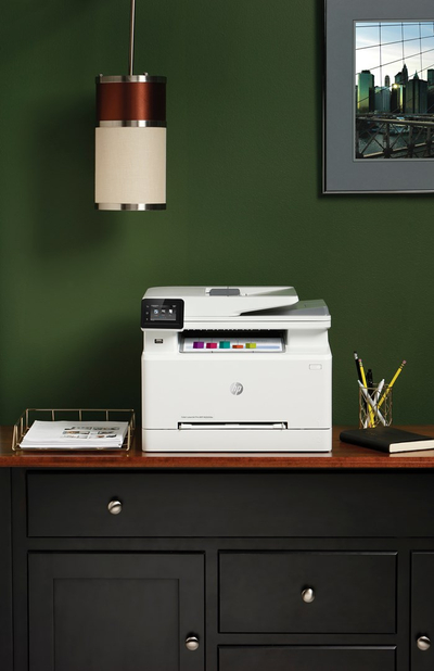 Printer multifunksional HP Color LaserJet Pro M283fdw, me ngjyra, Wi-Fi, i bardhë