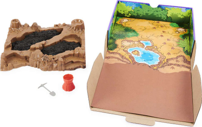 Set lodër Kinetic Sand Dino Dig, 454g, mbi 10 kocka dinosauri, me ngjyra të ndryshme