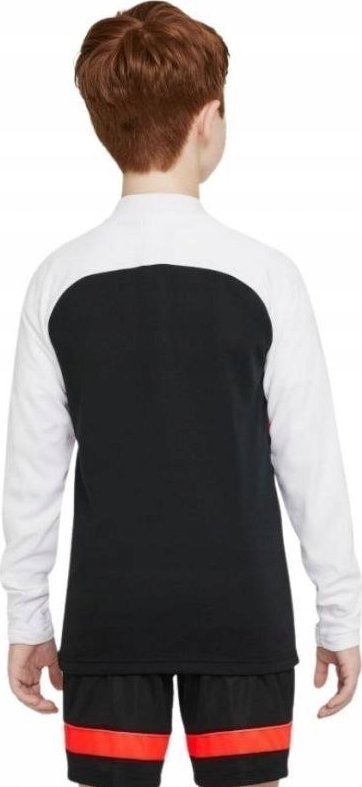 Bluza sportive Nike DF Academy 21 Drill Top Jr, Dri FIT, për kalamaj, e bardhë e zezë me të kuqe