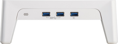 Bazament monitori InLine Stand Plus, 8 cm, 2x USB 3.2 Gen1 edhe QC3, dru panje