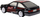 Makina me telekomandë Leantoys R/C Sports Car 1:24, me rrota që ndërrohen, e zezë