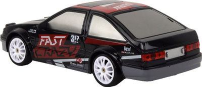 Makina me telekomandë Leantoys R/C Sports Car 1:24, me rrota që ndërrohen, e zezë