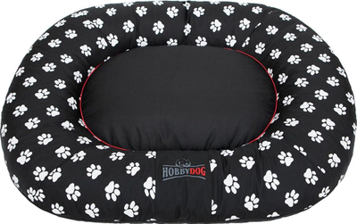Shtrat për qen Hobbydog Pontoon Prestige XXXL, formë pontoni, me putra, i zi