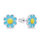 Vathë Brilio Silver Flowers EA710WLB