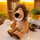 Lodër pelushi LEAN Toys luan, 22 cm, kafe