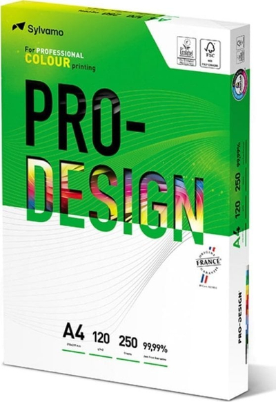 Letër printeri PRO-DESIGN A4, 120g, 250 fletë, e bardhë