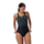 Kostum njëpjesësh noti për femra Speedo Eco+ Hyperboom Placem Muscleback, material i ricikluar, dizajn sportiv, i zi