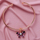 Charm Rosato Butterfly, argjend 925 roze, kristale ametisti, rozë