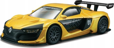 Maket makine BBURAGO Renault Sport, model për koleksion, metalik, i verdhë